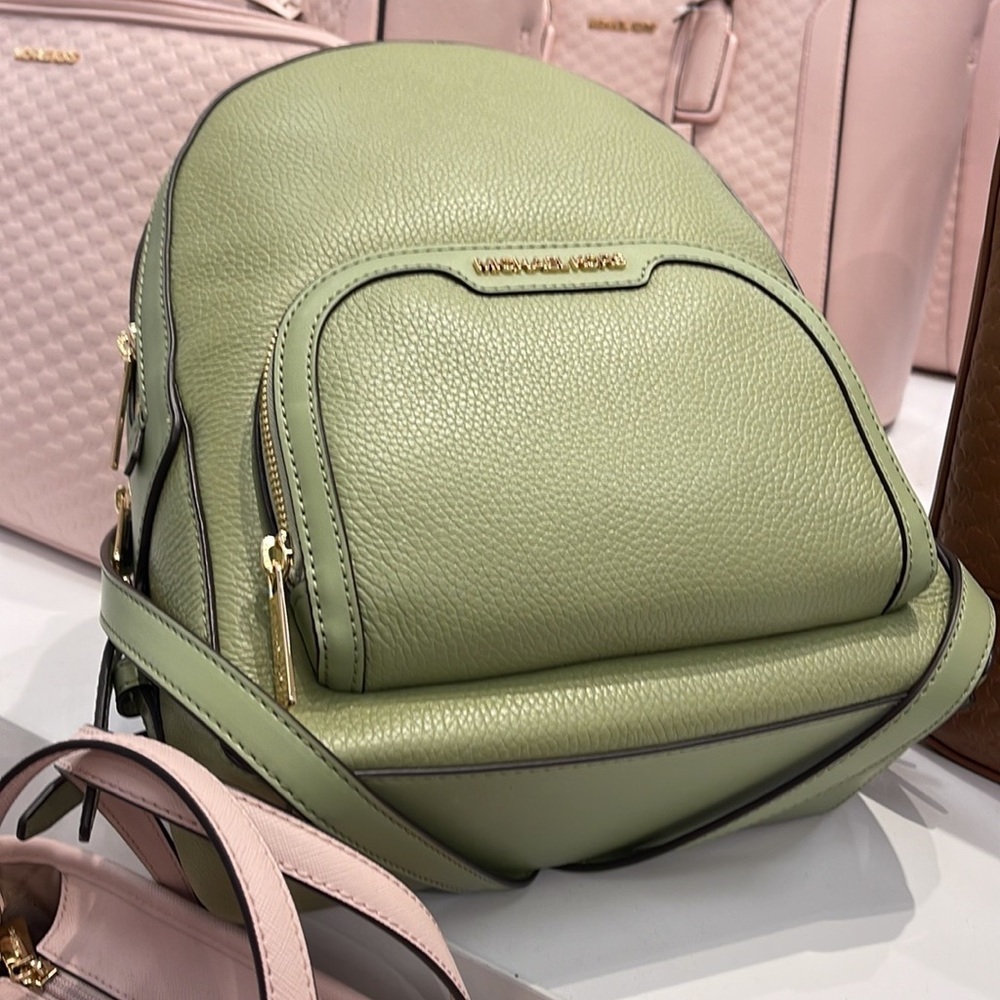 Michael Kors Jaycee Medium Logo Backpack 
Light Sage - Picture 3 of 16